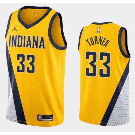 Män Indiana Pacers Tröja Myles Turner 33 2020-2021 Jordan Brand Statement Edition Swingman